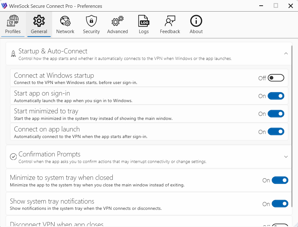 Start up and Auto connect